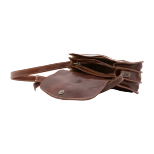 Borsa a tracolla da donna - Modello False - 100% pelle - 22.0 x 16.0 x 9.5 cm