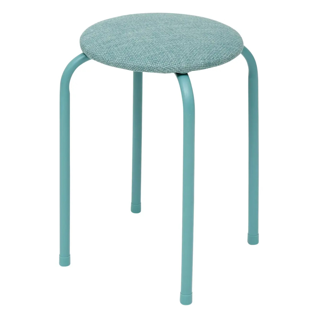 Tabouret Flexy Plus vert céladon en tissu chiné