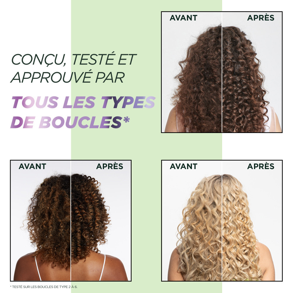 Garnier Fructis Méthode Boucles Routine Shampooing, Masque, Spray Hydratant à l'Acide Hyaluronique et beurre de Karité