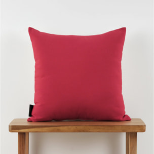 Housse de coussin jacquard réversible 45x45 cm ROUGE UNI