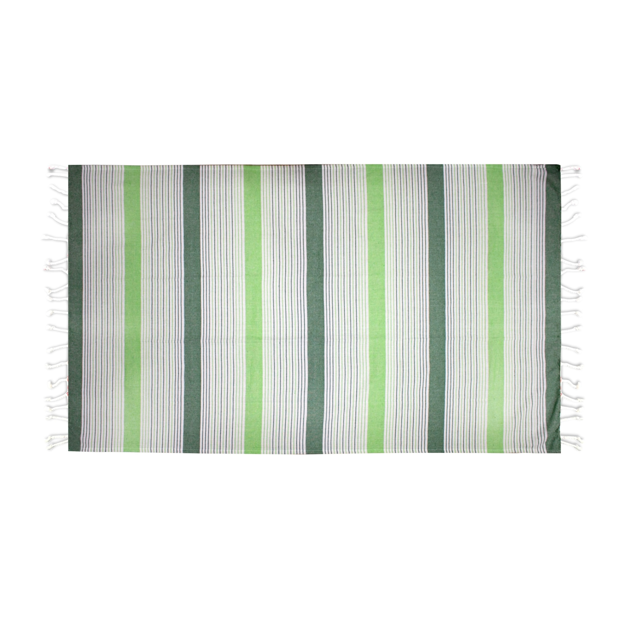 TELO MARE FOUTà CON FRANGE E CON BORSA COLORE VERDE