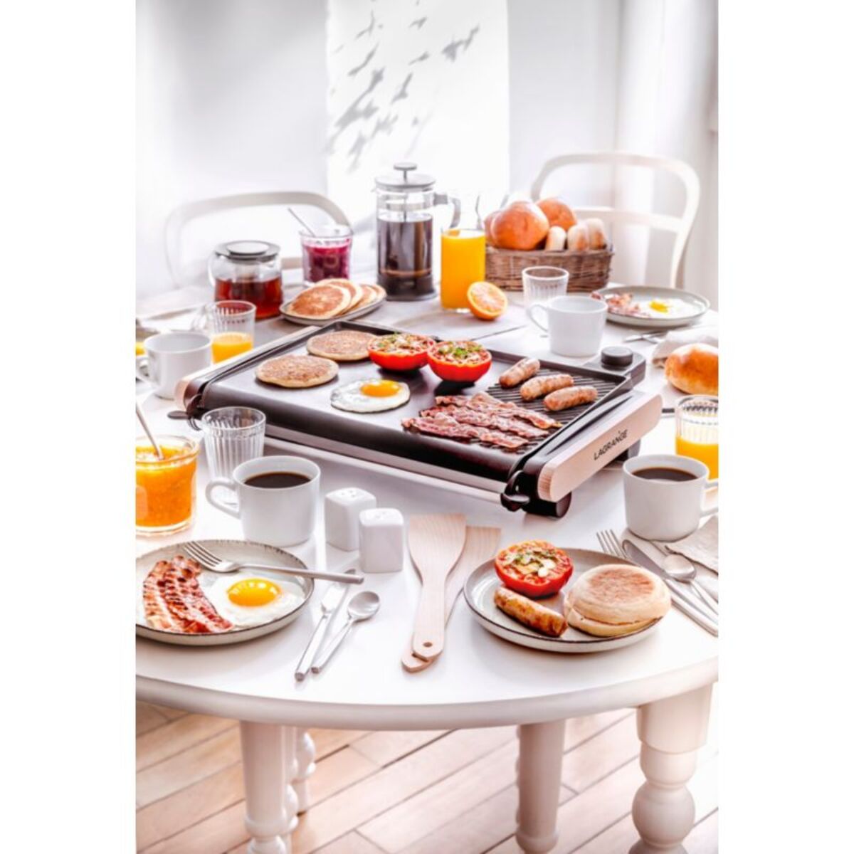 Plancha électrique LAGRANGE 229012 bois clair à poser, 43x28 cm