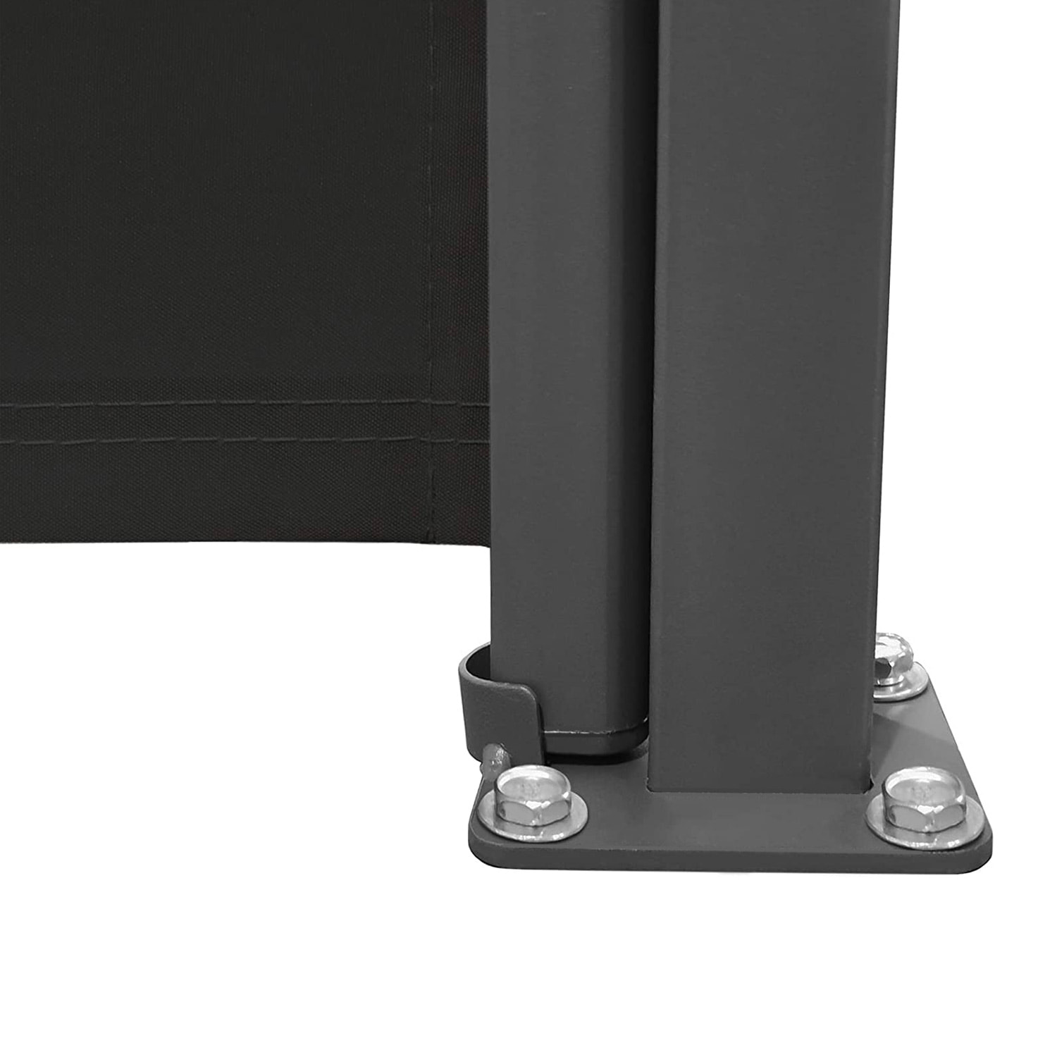 Tende Da Sole Paravento a Scorrimento Laterale Avvolgibile 180X300Cm. Corpo Interamente In Alluminio. Colore Grigio