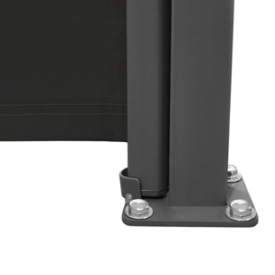 Tende Da Sole Paravento a Scorrimento Laterale Avvolgibile 180X300Cm. Corpo Interamente In Alluminio. Colore Grigio