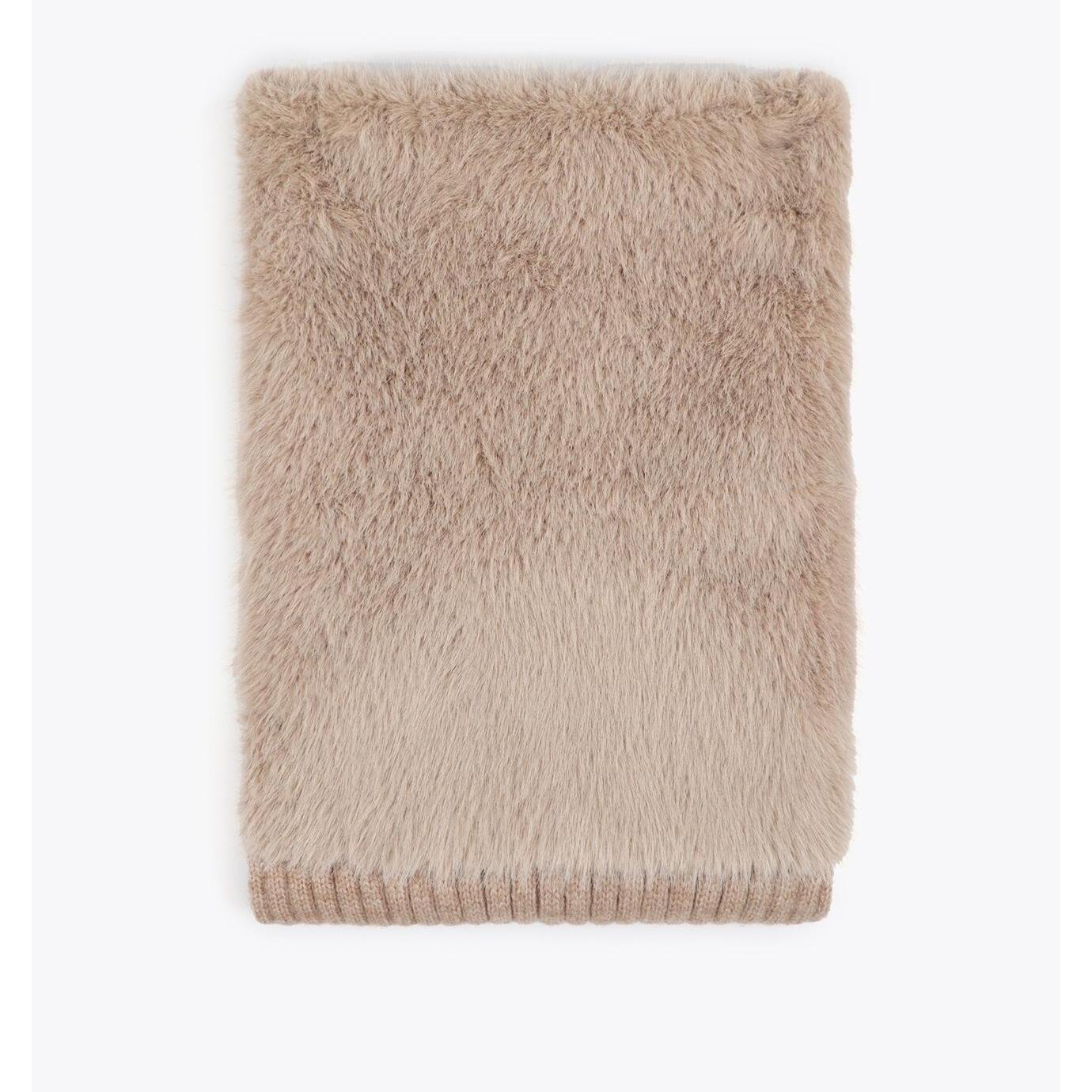 Sciarpa in maglia ed effetto pelliccia