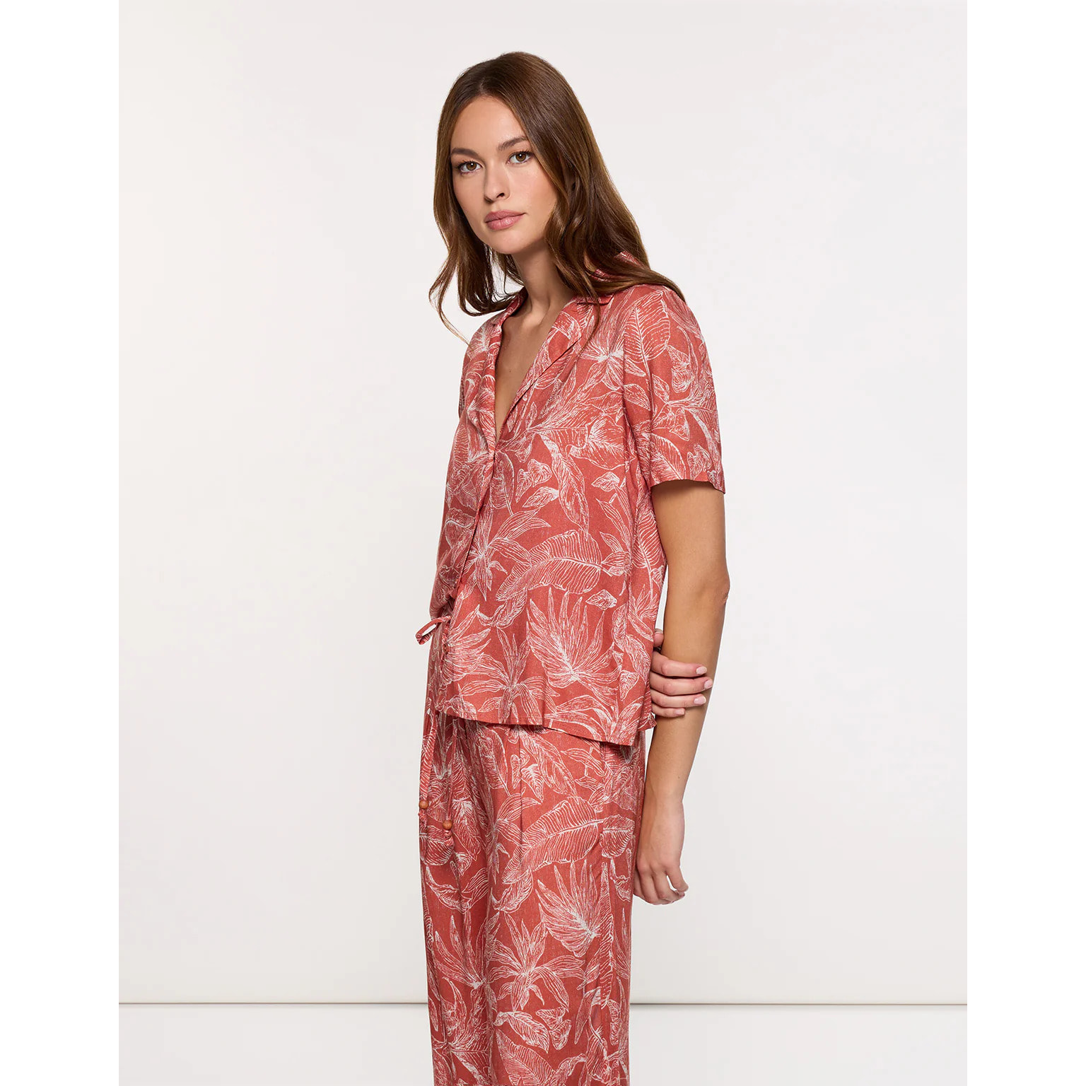 Camisa Manga Corta Naranja - Bajui