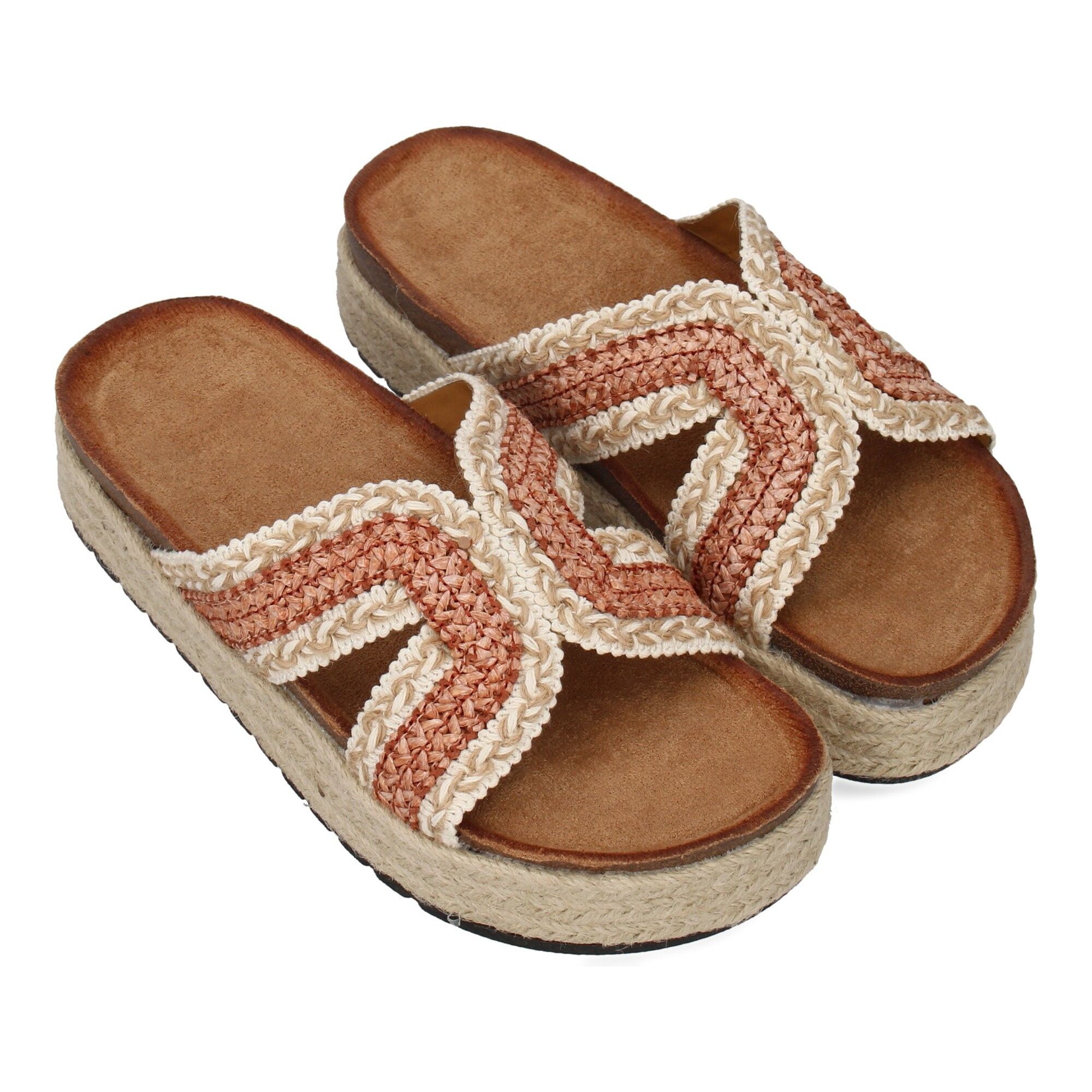 Sandalias planas de mujer con diseño trenzado, comodas para cualquier ocasión