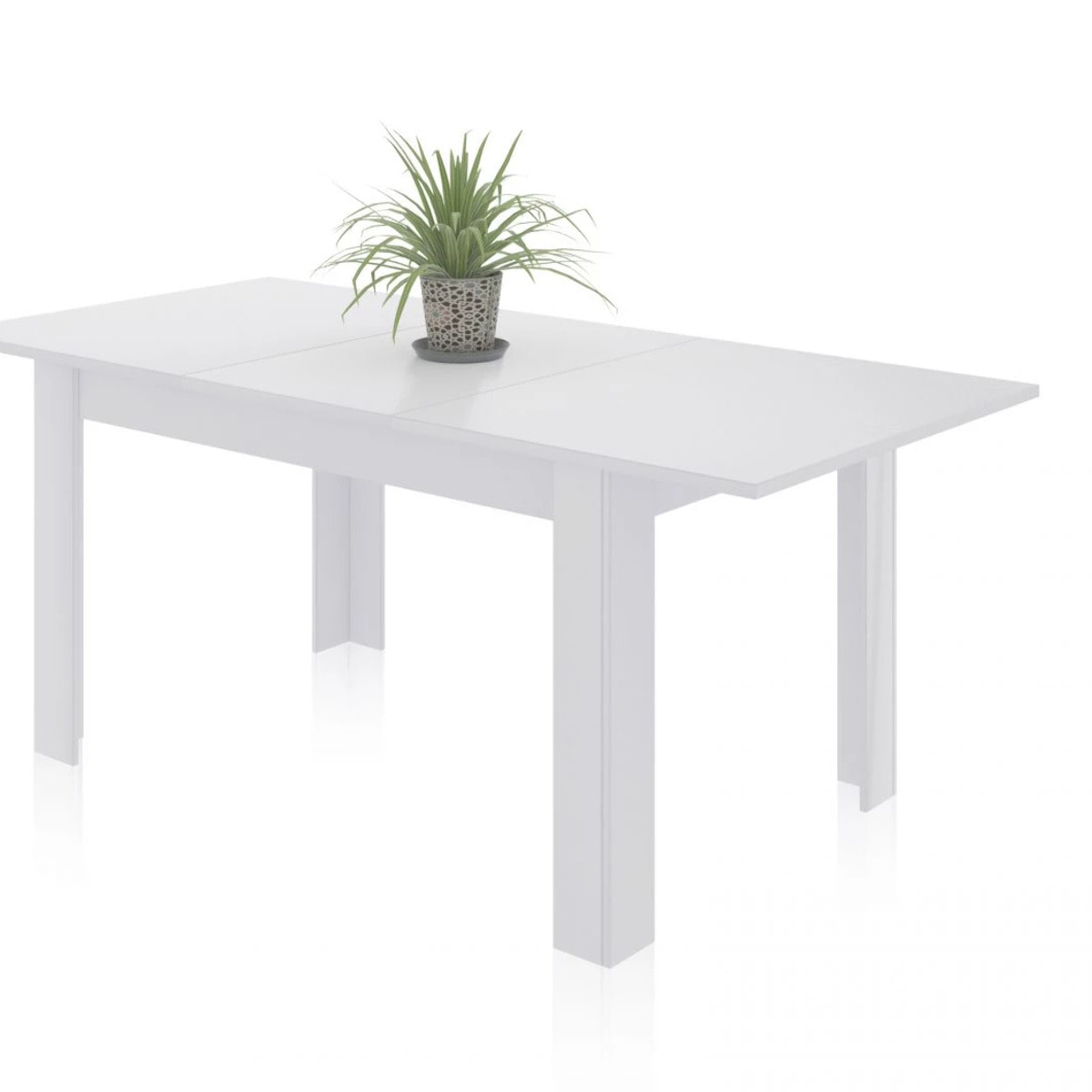 Mesa de comedor extensible Danna 140 Blanco Brillo