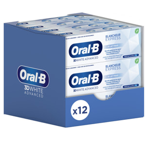 4 Dentifrices Oral-B 3D White Advanced Express Éclat de Fraîcheur 75ml