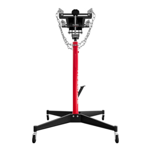 Hack - Sollevatore idraulico da Fossa max 500Kg H210 cm per Trasmissione Motore Auto con Ruote in Acciaio Rosso