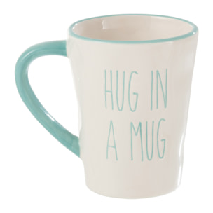 J-Line mug 'Hug In A Mug' - céramique - blanc/bleu