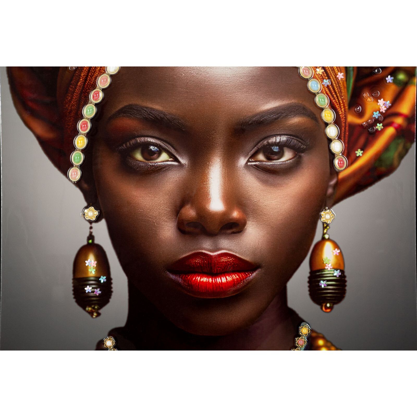 STAMPA DECORATA SU TELA LACCATA C/CORNICE MAYA CM 60X4
X120