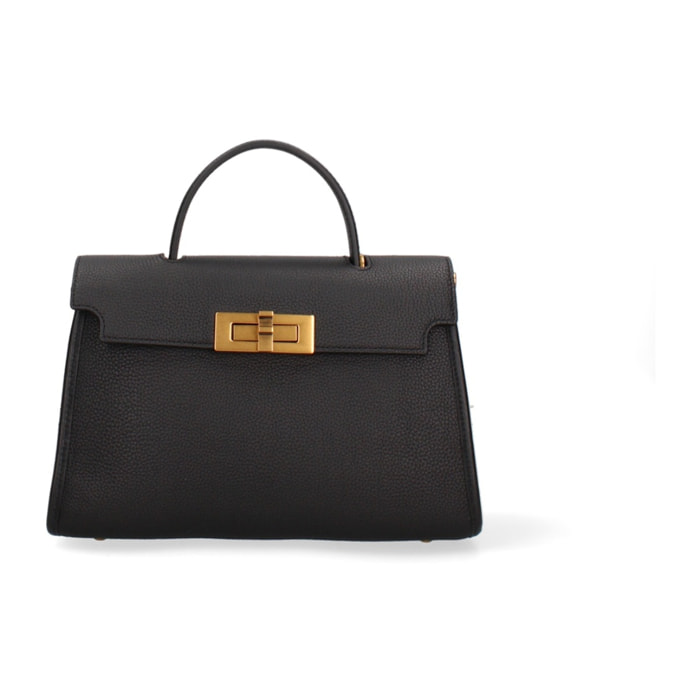 Borsa a mano da donna Made in Italy - Modello Embera Plus - 100% pelle - 28.0 x 17.0 x 9.0 cm