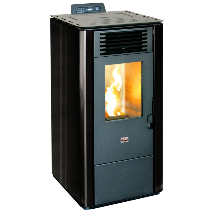 Stufa A Pellet Queen Nera 9Kw