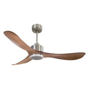 Ventilateur de plafond Réversible  Thermostat Dimmable Wifi Moteur à courant continu Toits en pente Télécommande Lumière à trois tons Hypersilence Mémoire