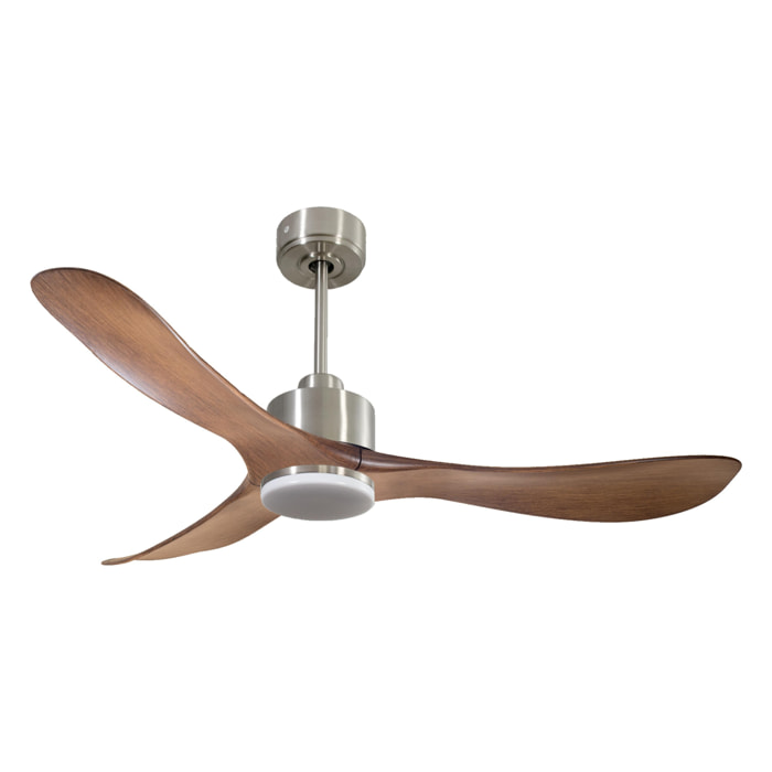 Ventilateur de plafond Réversible  Thermostat Dimmable Wifi Moteur à courant continu Toits en pente Télécommande Lumière à trois tons Hypersilence Mémoire