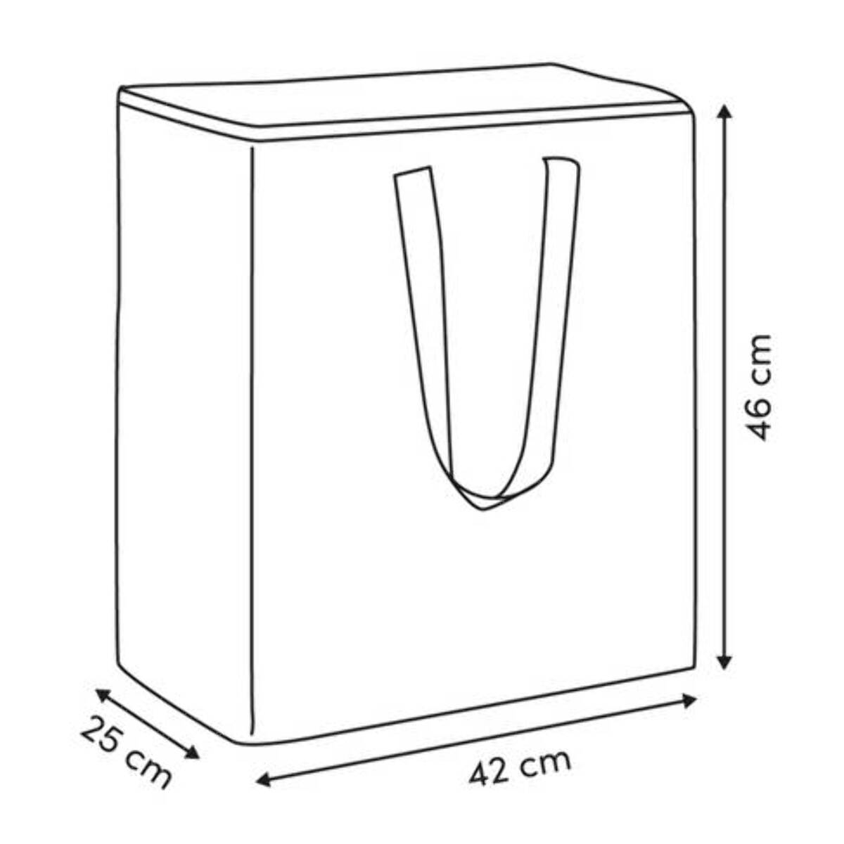 Sac de course avec fermeture zip 49L Bleu