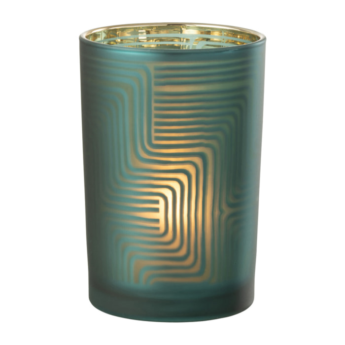 J-Line photophore Zigzag - verre - vert - large