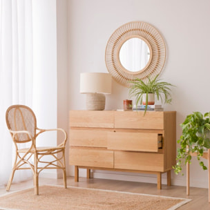 Commode Haiku -tableau en tôle naturelle-couleur chêne naturel 120 x 85 x 40 cm