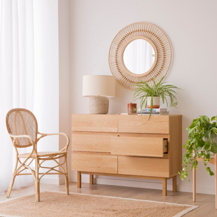 Commode Haiku -tableau en tôle naturelle-couleur chêne naturel 120 x 85 x 40 cm