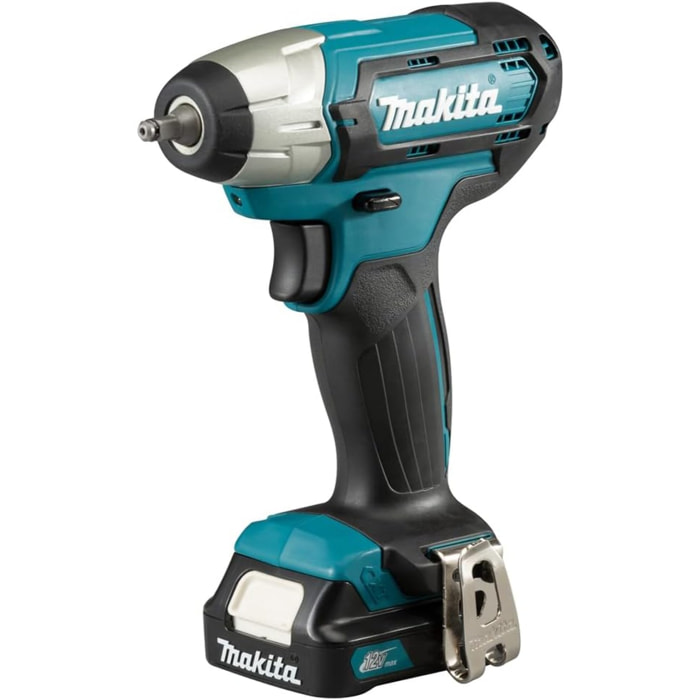 Boulonneuse à chocs 12 V CXT 60 Nm - MAKITA - avec 2 batteries 12V 2.0Ah - chargeur - MakPac- TW060DWAJ