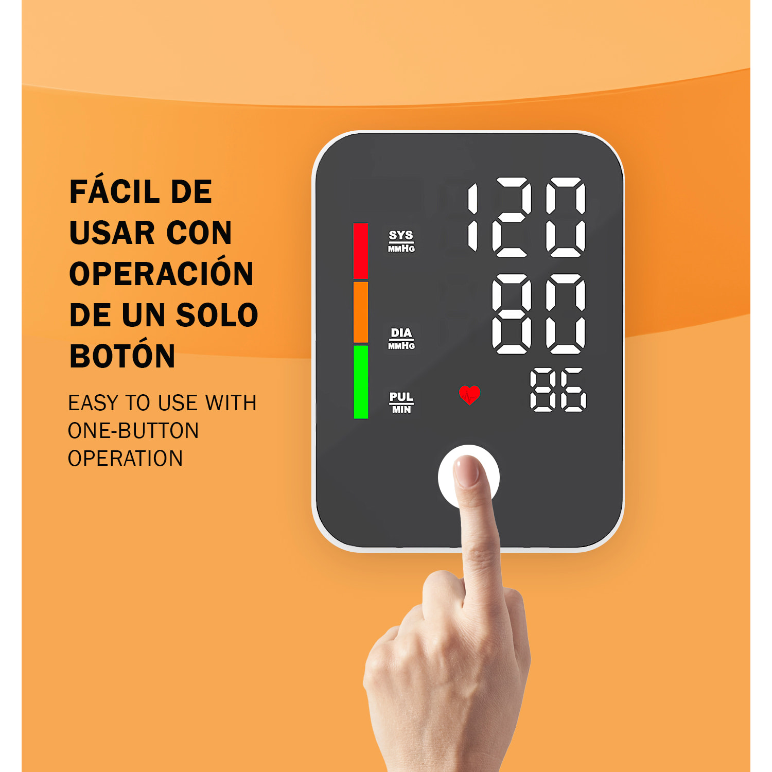 Tensiómetro electrónico JC801 con presurización inteligente y memoria de registros. Con pantalla digital y banda para brazo.