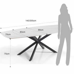 Tomasucci Table extensible AZA 1 Blanc