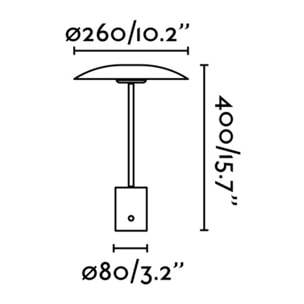 HOSHI Lampada da tavolo oro satinata e nera