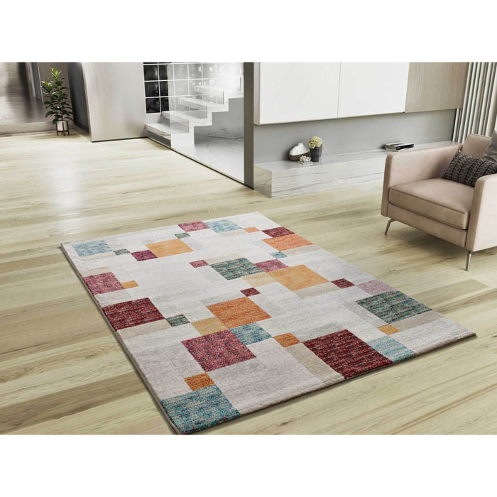 EIDER Alfombra geomÃ©trica multicolor, varias medidas disponibles.