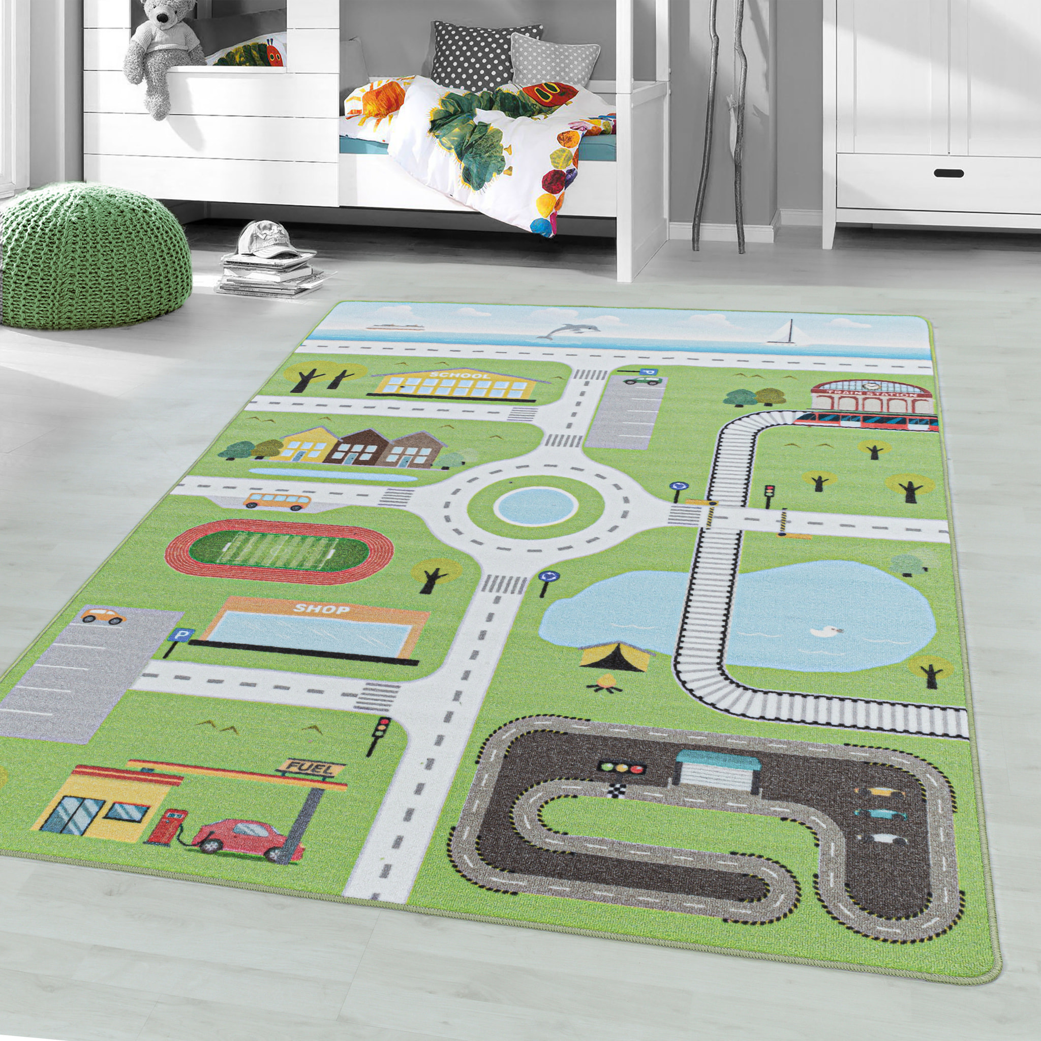 PLAY - Tapis enfant circuit vert - PLA2902VER