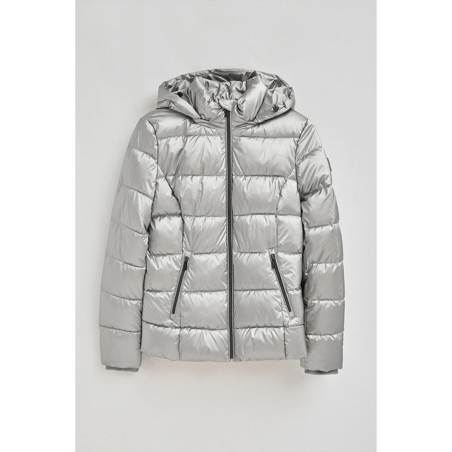 Chaqueta Silvon plateado con logo Polo Club