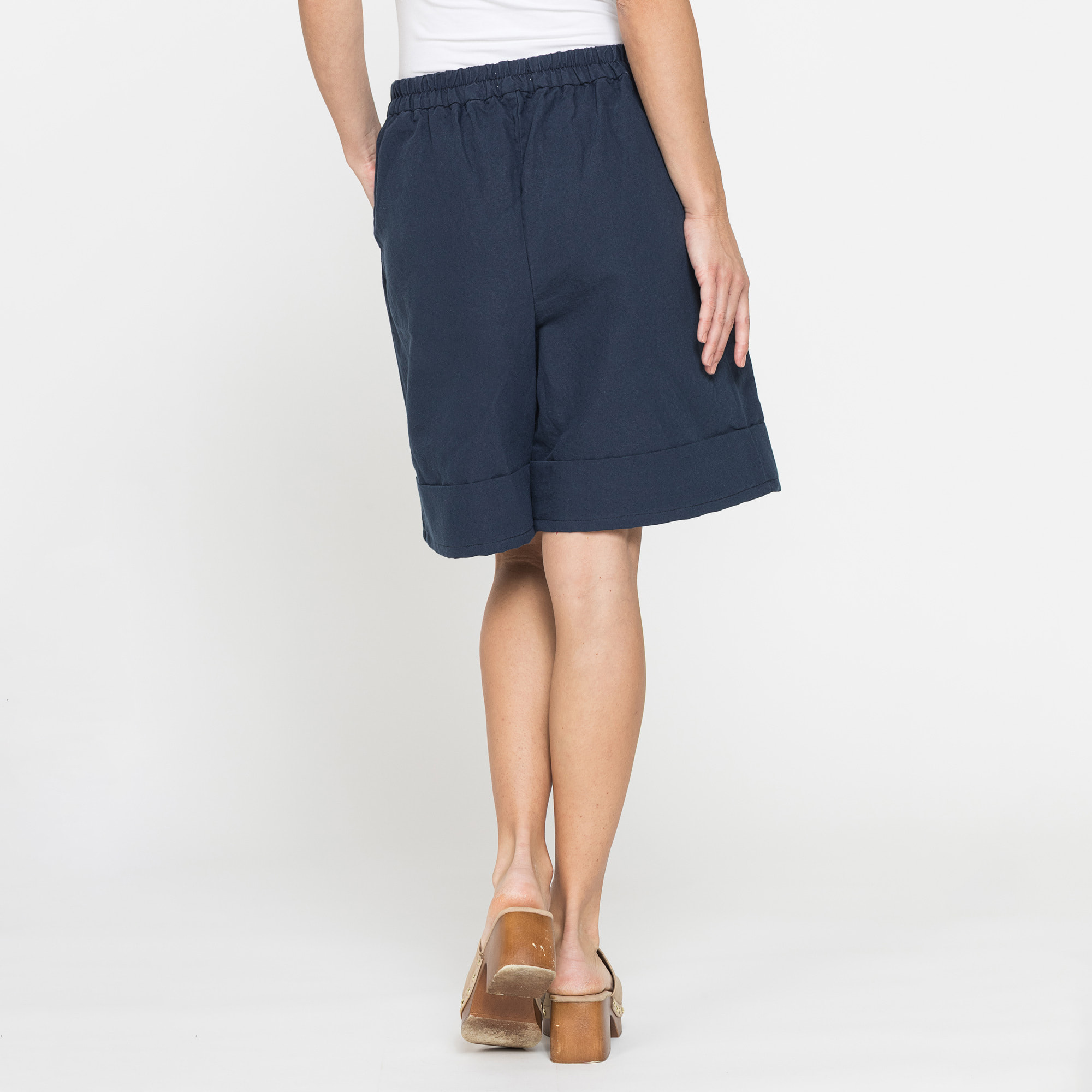 BERMUDA IN MISTO LINO COMFORT FIT