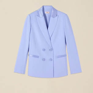 Oltre - Blazer cruzado con botones forrados - Light - blue