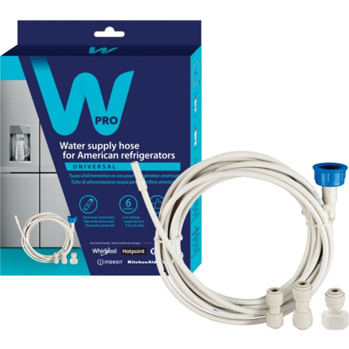 Tuyau d'alimentation d'eau WPRO Refrigérateur Américain UKT002