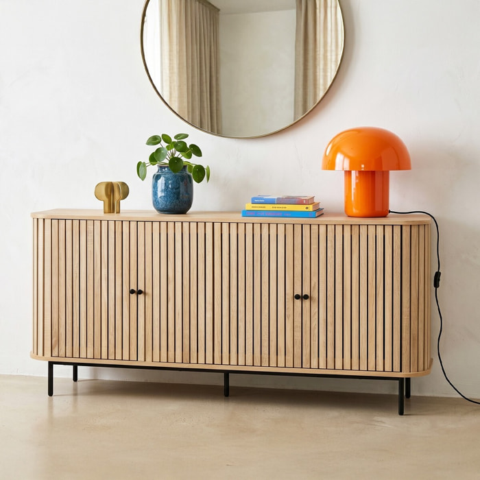 Buffet 3 portes rainurées - SOLNA