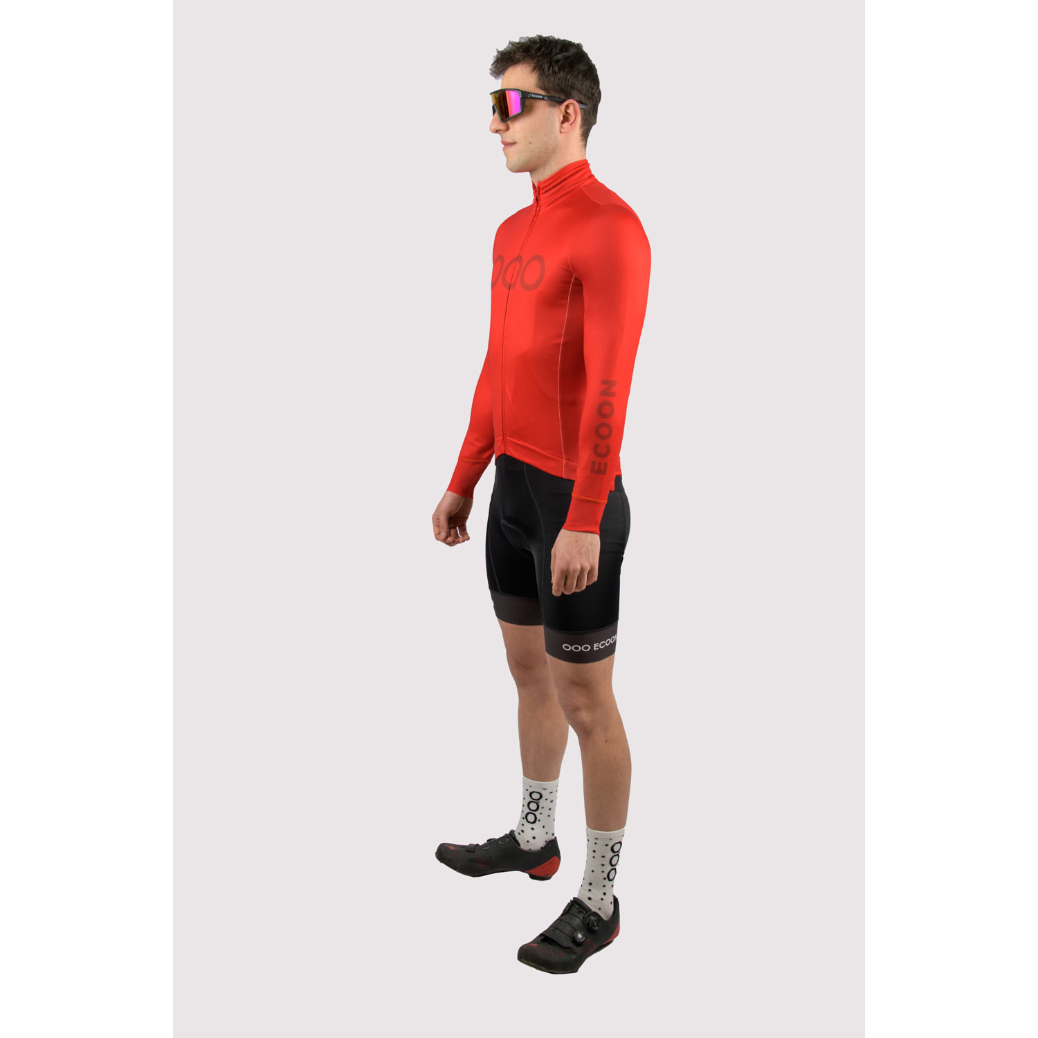 Maglia a manica lunga ECOON modello Mont Ventoux in rosso