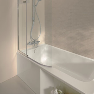 Baignoire bain douche Malice blanc brillant