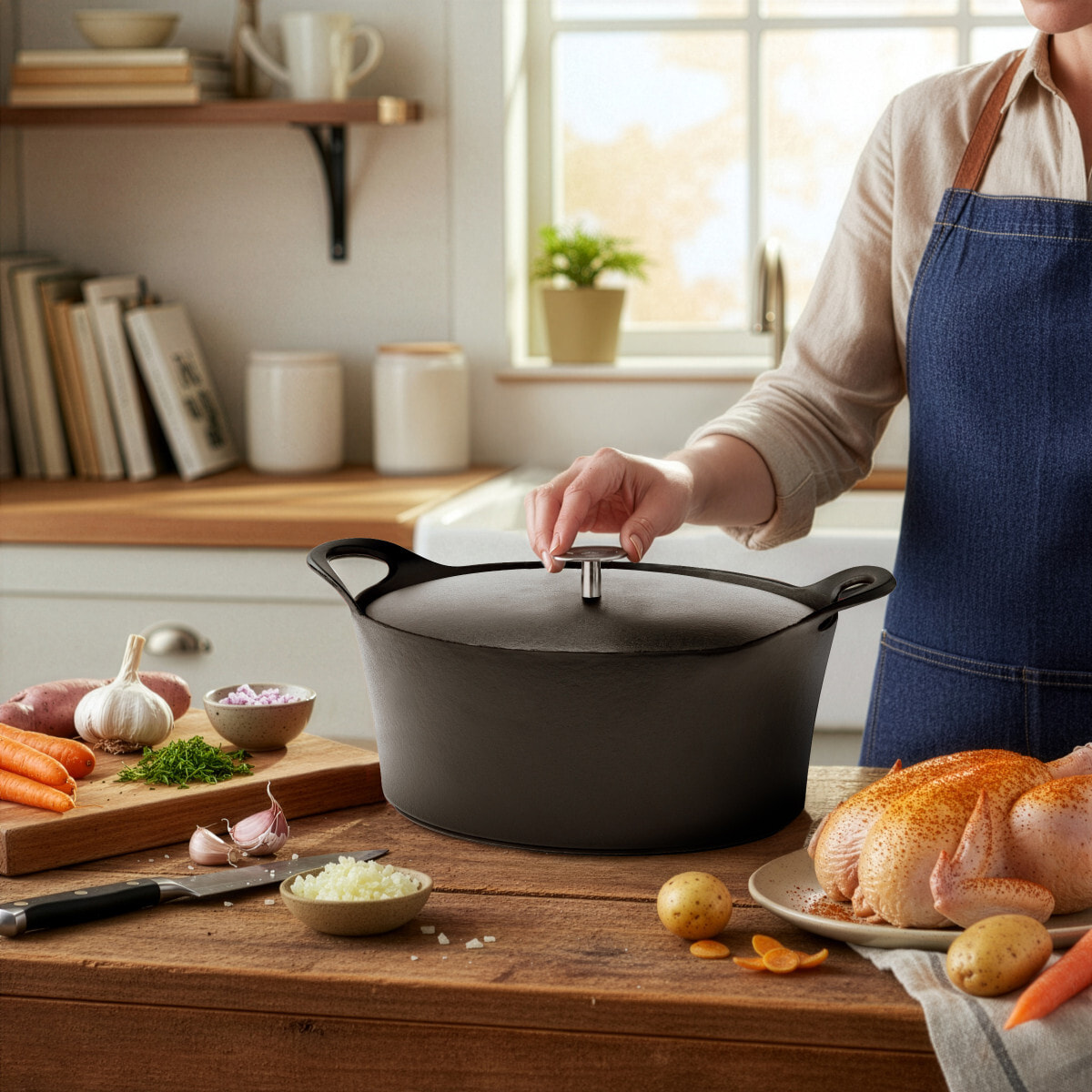 Volcan - Casseruola in ghisa smaltata 29 cm - Ovale