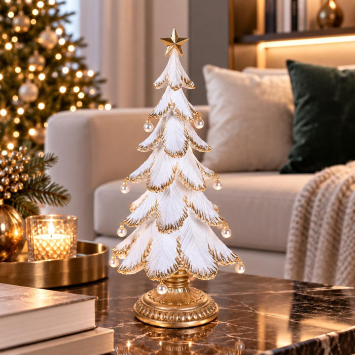 Albero natale con perle - Pezzi 1 - BIANCO - Bianchi Dino SpA