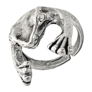 Anillo "Abrazo de rana" plata 7 micras envejecido. Talla 15