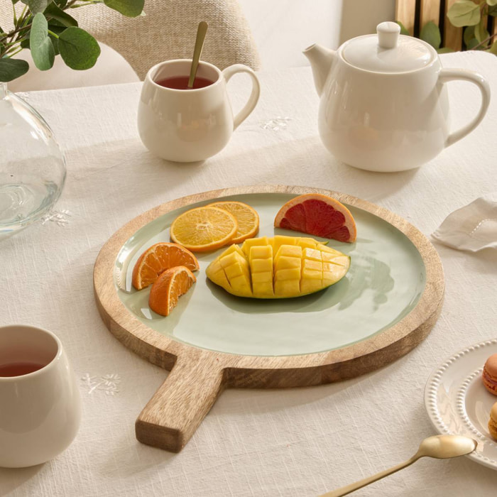 Assiette de présentation Inaya vert et manguier