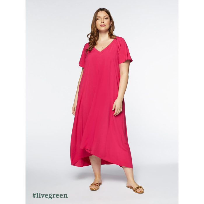 Fiorella Rubino - Vestito lungo in viscosa ECOVERO™ - Fucsia