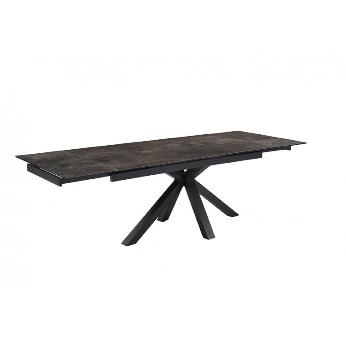 Table extensible en céramique finition iron L160/240cm - 9 piètements - UNIK