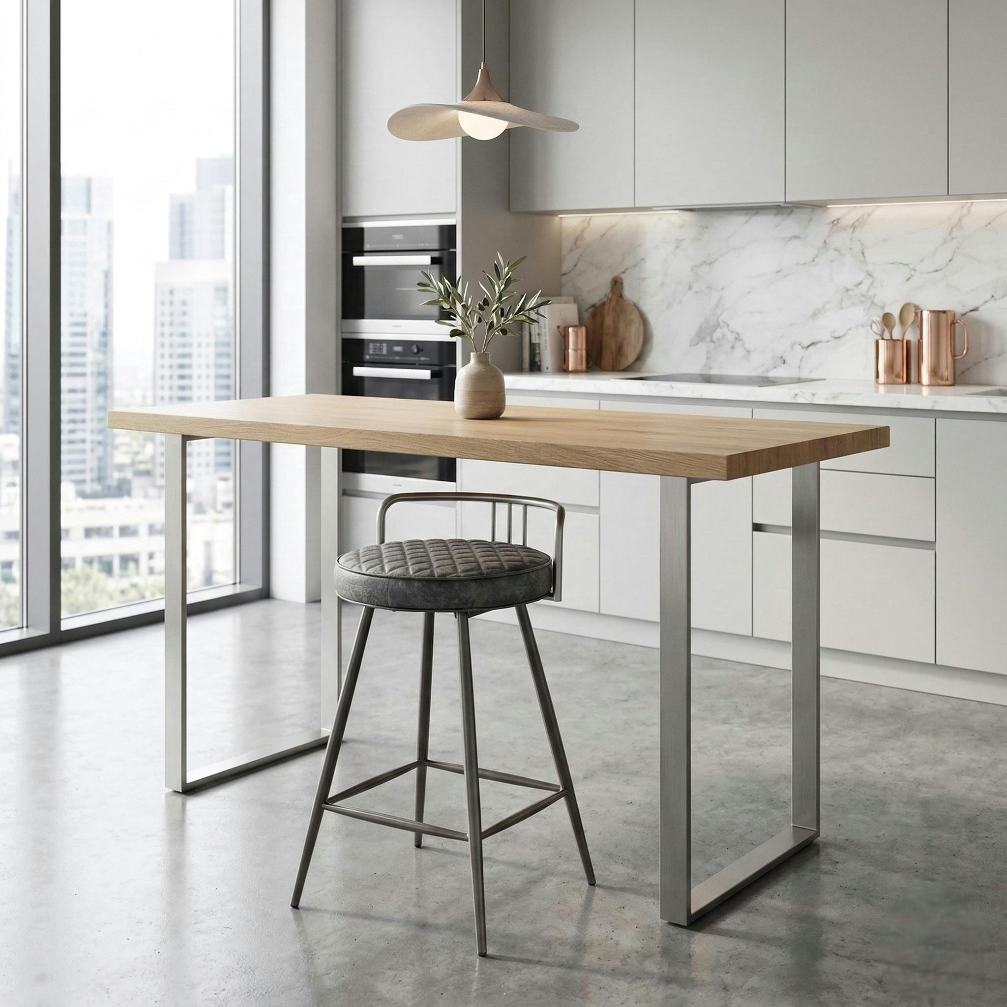 Tabouret de bar industriel brun BRISBANE