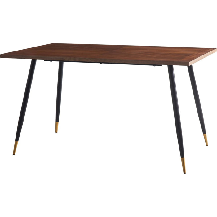 Table repas "Kavita" - 140 x 80 x 76 cm - Marron