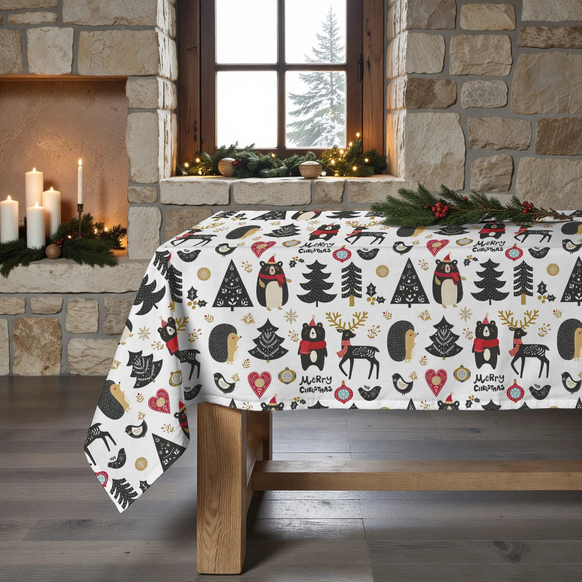 Nappe en résine Anti-tâches Merry Christmas 61