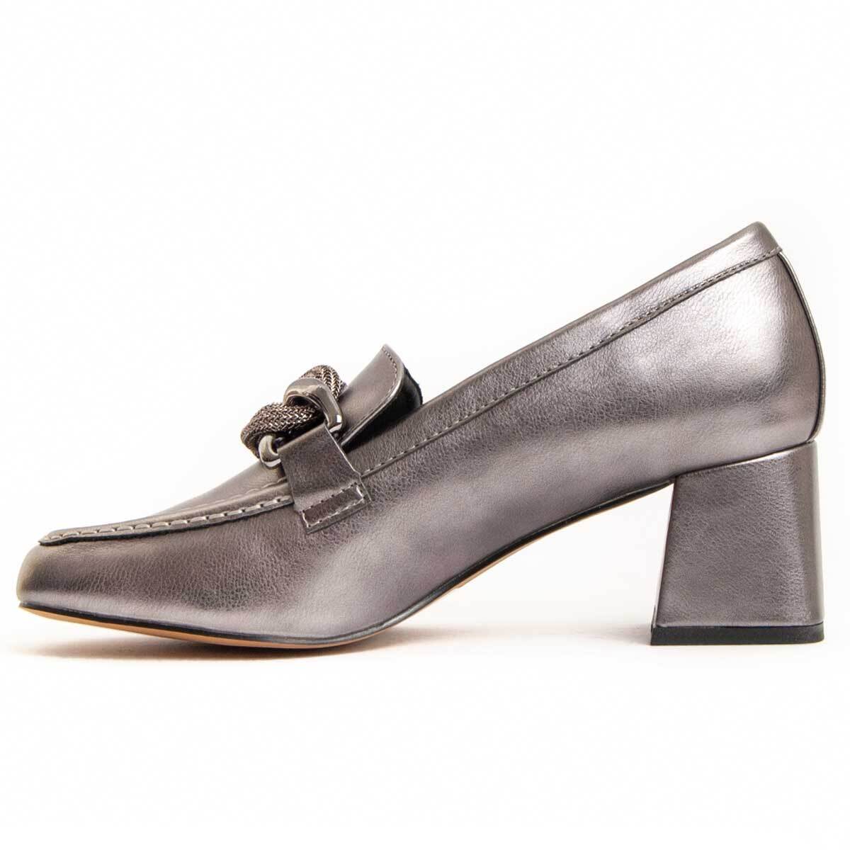 Zapato De Tacón - Gris - Altura: 6 Cm