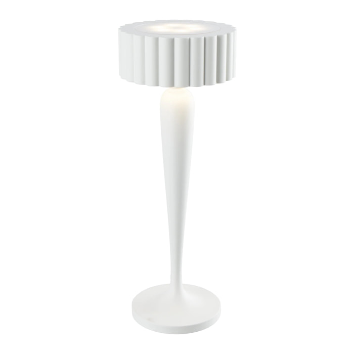 Lampe de table sans fil touch TWIGGY Blanc H26 cm