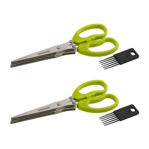 Set de 2 ciseaux pour herbes aromatiques en plastique et inox Fackelmann Basic