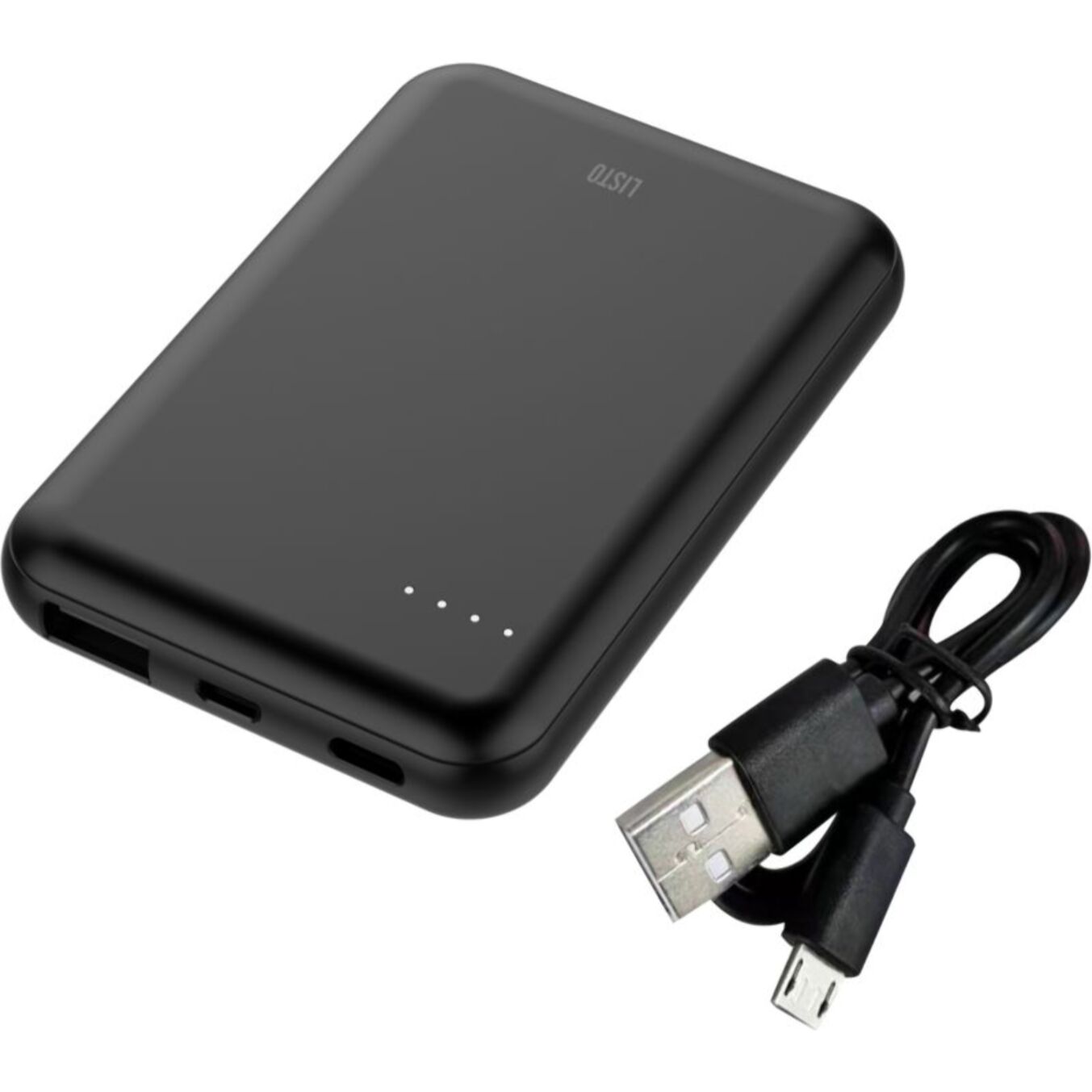 Batterie externe LISTO 5000 mAh USB C noir